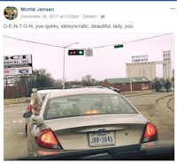 A motorist on Bell Avenue decorated their car with all manner of heads. And one hand, too.Monte Jensen