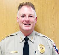 Denton County Sheriff William Travis, who was sworn in Tuesday, has rolled out a new, larger badge and updates to uniforms for the department.Courtesy photo
