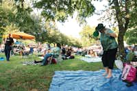 Judy Mangrum of Gainesville dances like nobody is looking at the Denton Blues Festival.David Minton/DRC