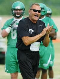 University of North Texas head coach Dan McCarney during spring football practice, Wednesday, March 28, 2012, at the Darrell R. Dickey Practice Facility in Denton, Texas.David Minton