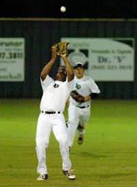 Lake Dallas senior Dalyn Williams (10) gets under a pop fly against The Colony, Tuesday, April 10, 2012, at Falcon Field in Corinth, Texas.David Minton