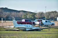 After taking off from Denton Enterprise Airport and experiencing engine trouble, a pilot landed a Piper Navajo just yards away from U.S. Highway 380 west of Denton on Friday.David Minton