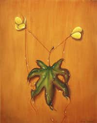 Holding on to Hope, an oil on panel work by Sunny Jacquet, is an example of the manner in which the painter plucks objects from reality into a context that encourages observation. Paintings by Jacquet will be in the group exhibit by Texas Woman’s University alumni in the East Gallery next month.DRC file photo