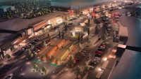 An aerial rendering of the Rayzor Ranch Town Center, which is expected to begin construction this year.