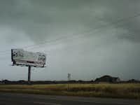 Rotating wall cloud near Paloma Creek along U.S. 380 in eastern Denton County.Al Key - DRC